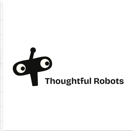 Thoughtful Robots final logo on light background
